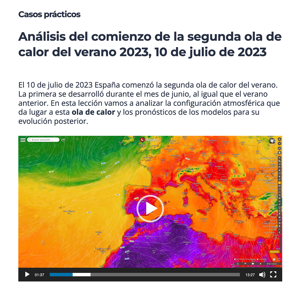 Añadida Una Nueva Lección Al Curso De Meteorología Para Principiantes Ola De Calor En Julio De 2023 2031